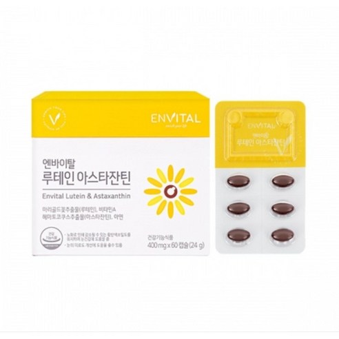 엔바이탈 루테인아스타잔틴 아스타잔틴 400mg 60C, 60정, 2개