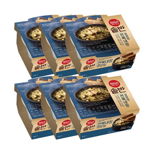 햇반 솥반 전복 내장 영양밥 200g 6입 솥밥, 200g, 6개