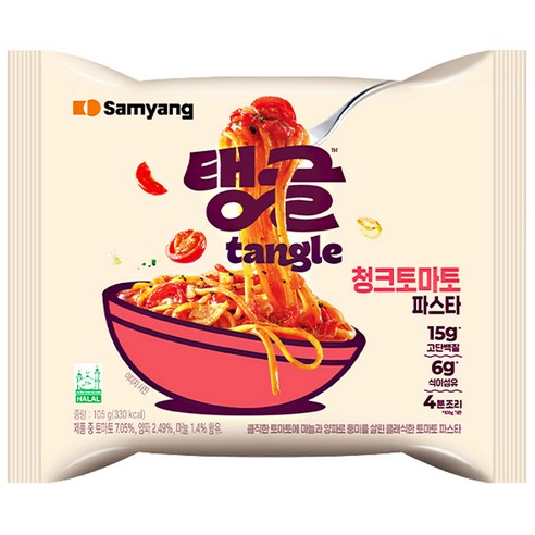 삼양 탱글 청크토마토파스타 105g, 12개