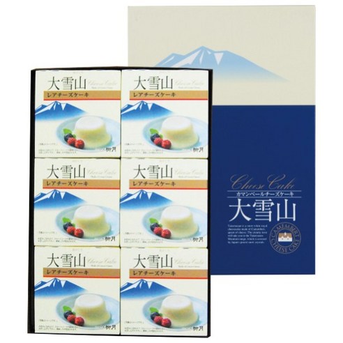 류게츠 북빈관 대설산 레어치즈 푸딩 6개입 일본선물 일본간식 일본젤리