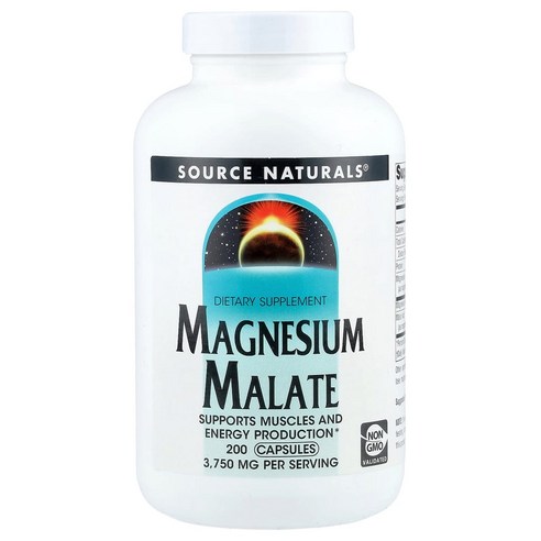 소스 내츄럴스 Magnesium Malate 마그네슘 말레이트산 3750mg 200캡슐