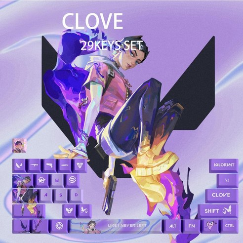 SimHm 발로란트 키캡 스킬 세트 기계식 키보드 PBT 포인트 커스텀게이밍 굿즈 valorant keycaps Esc