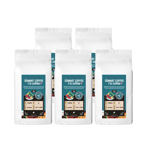 손맛커피 아이엠커피 에티오피아 예가체프 코케허니 G1 내추럴, 1kg, 5개, 핸드드립