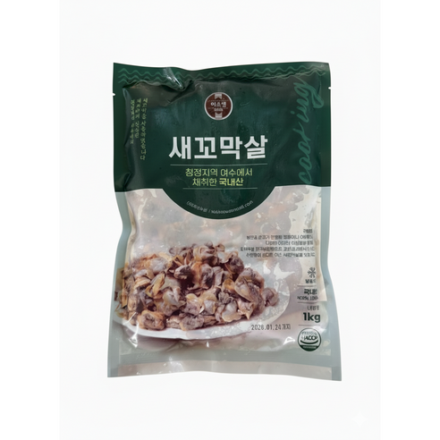 [ 25년 생산 ] 자숙새꼬막살, 2개, 1kg