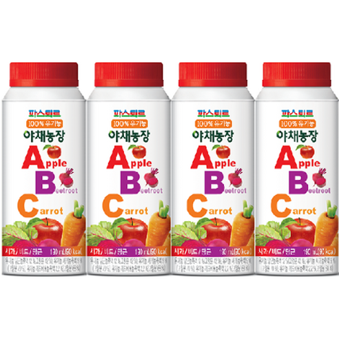 파스퇴르 100%유기농 야채농장 ABC주스190ml (냉장보관)