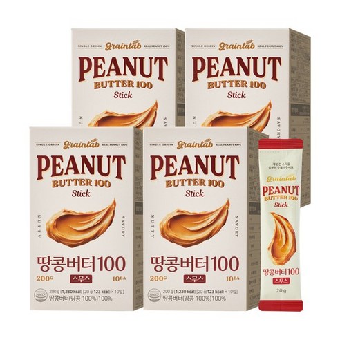 그레인랩 땅콩버터 100 스무스 10입 x 4박스