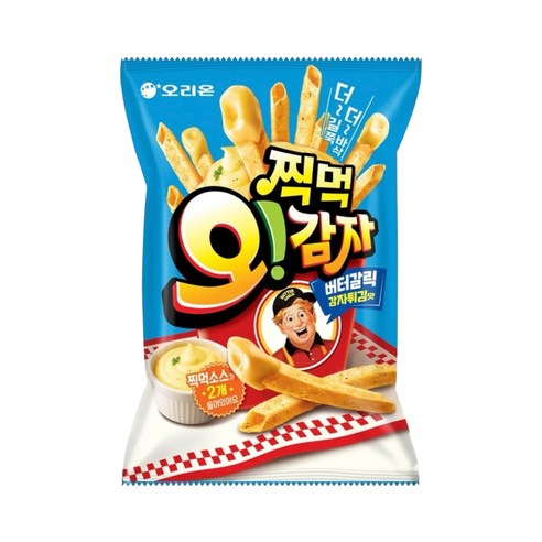 오리온 찍먹 오감자 버터갈릭 감자튀김맛 115g x16 (1박스)