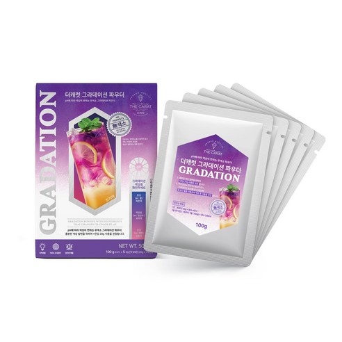 더캐럿 그라데이션 파우더 소포장, 5개입, 100g, 1개