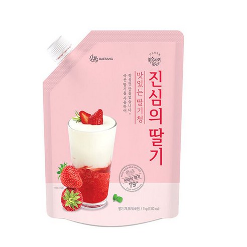 복음자리 진심의딸기청1kg 국내산딸기 아이스박스포장
