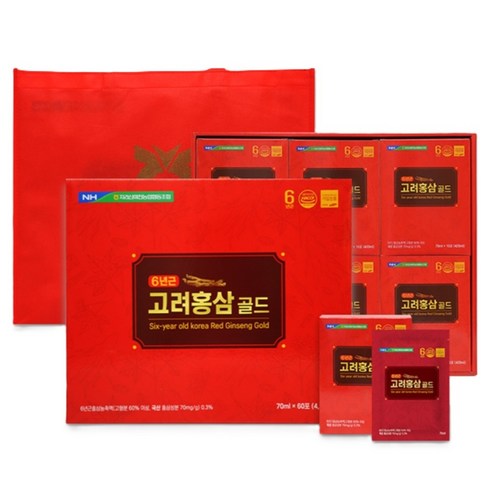농협 6년근 고려 홍삼 골드 60포x3박스 부모님 어르신 첫인사 건강 회사 명절 선생님 선물