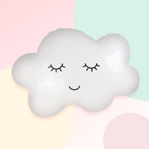 [파티지] 날씨풍선 모음 / 햇님 무지개풍선 구름 별 달 태양, W_A_대형_폭신 눈썹 구름