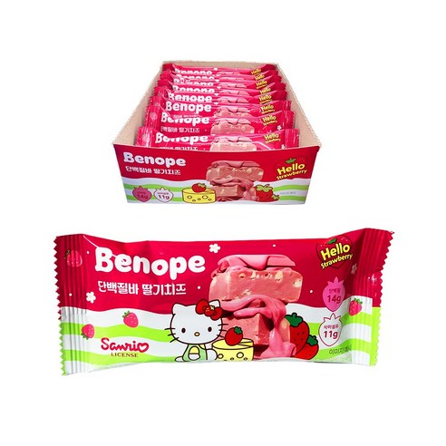 베노프 단백질바 딸기치즈, 40개, 50g