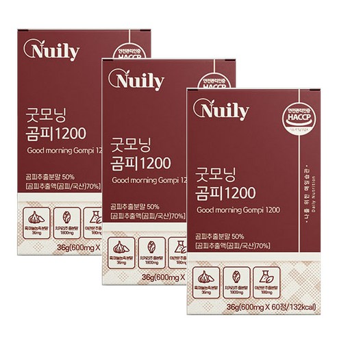 국산 곰피 추출물 정, 3개, 60정