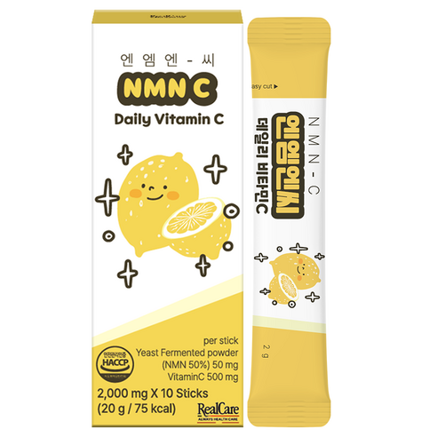 리얼케어 NMN-C 엔엠엔씨 데일리 비타민C 2000mg x 10포