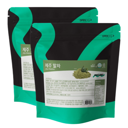 민트라벨 제주 말차 파우더 분말 가루 500g