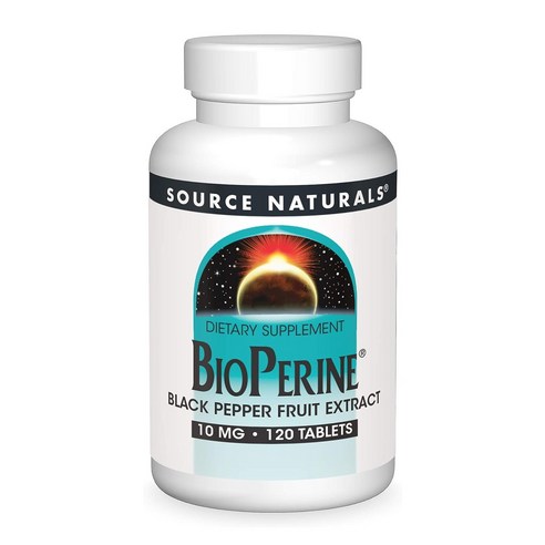 Source Naturals BioPerine 소스 내츄럴스 바이오페린 블랙페퍼 후르츠 추출물 10mg 120정