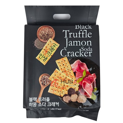 블랙 트러플 하몽 소다 크래커 맛있는 간식 만능 안주, 1개, 294g