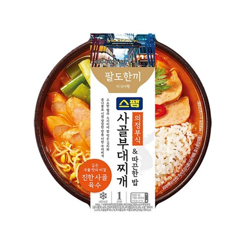팔도한끼 의정부식 스팸사골부대찌개밥 450g x 4개
