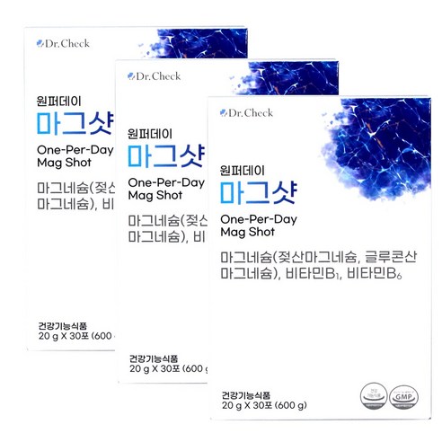 닥터체크 원퍼데이 마그샷 액상 글루콘산 마그네슘 비타민B 30포