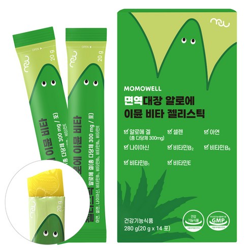모모웰 알로에 젤리 스틱 면역대장 이뮨 비타 14포