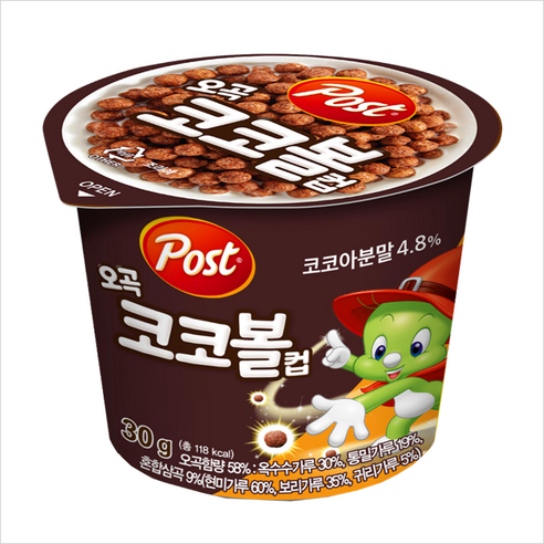 포스트 오곡코코볼 컵시리얼 30gx8개, 30g, 8개