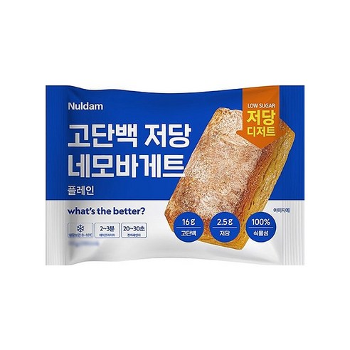 널담 고단백 저당 네모바게트 플레인, 12개, 90g