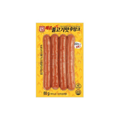 한성 매콤 불고기맛 후랑크 80g 아이스박스