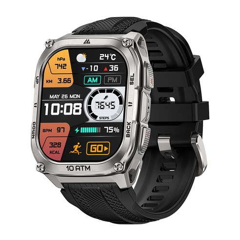 2025 KOSPET TANK M4 스마트워치 남성용 GPS 듀얼 밴드 32GB 오프라인 지도 10ATM 방수 워키토키 Apexmove OS 6축 자이로스코프