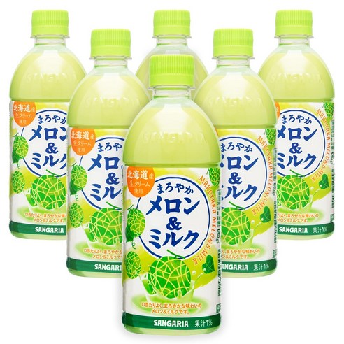 산가리아 마로야카 멜론밀크맛, 6개, 500ml