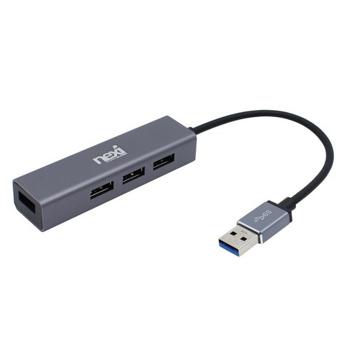NEXI NX696 USB3.0 4포트 메탈 무전원허브(NX-U30H4P)