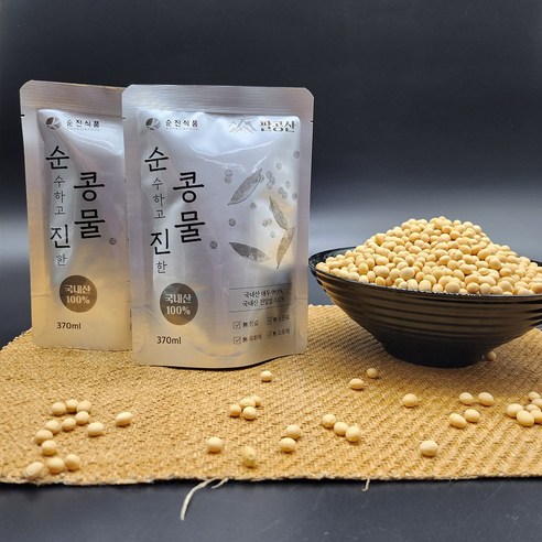 kbhbj 100% 국내산 순수하고 진한 콩물 파우치 370ml x 3ea, 3개, 370ml