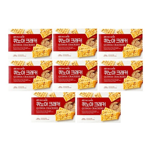 4번구워 더 바삭한 퀴노아 크래커, 8개, 340g