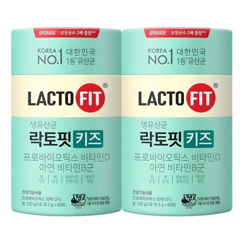 락토핏 키즈 유산균, 60회분, 120g, 2개