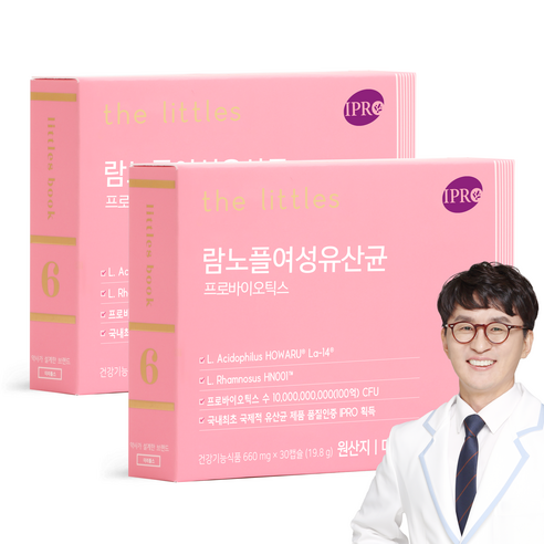 더리틀스 람노플여성유산균 람노서스 애시도필루스 CFU 100억 유산균 30캡슐 2개월분, 30정, 2개