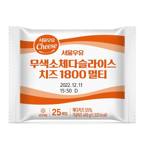 서울우유 체다슬라이스450g무색소치즈, 450g, 3개