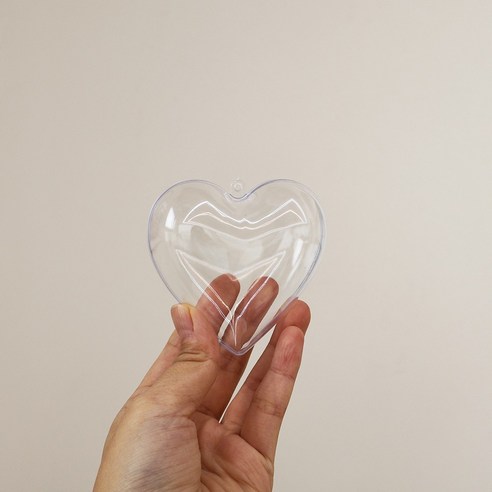 투명 하트 아크릴 볼 플라스틱 캡슐 장식 DIY 소품, 4개, 지름 10CM