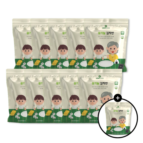 베리쿡 유기농 김자반 아이 반찬 10+1개, 25g, 11개, 유기자반
