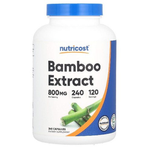 뉴트리코스트 뱀부 밤부 대나무추출물 800mg 240캡슐 대나무새싹 실리카 Bamboo, 240정, 1개