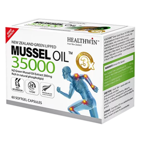 헬스윈 뉴질랜드 초록잎홍합 오일 35000mg 60캡슐