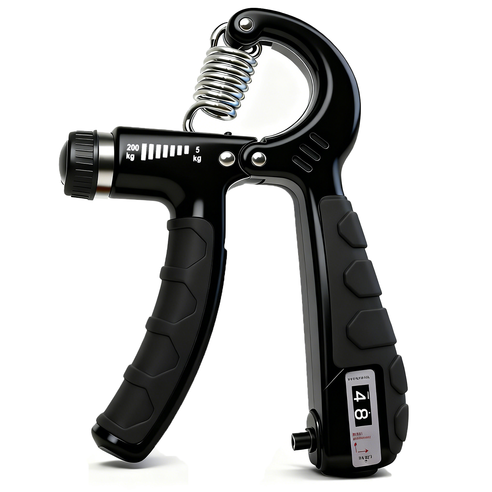 LINGPENG 200kg Heavy-Duty Hand Gripper Professional Max Resistance Forearm & Wrist Strengthener, Black, 1개