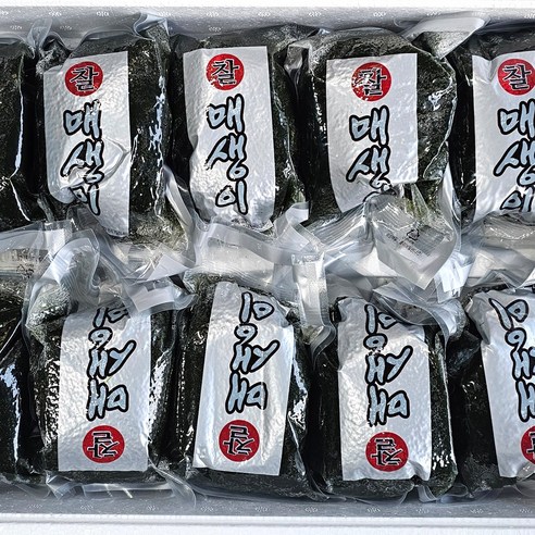 클릭마켓 완도 찰 매생이 해조류 장흥, 10개, 350g