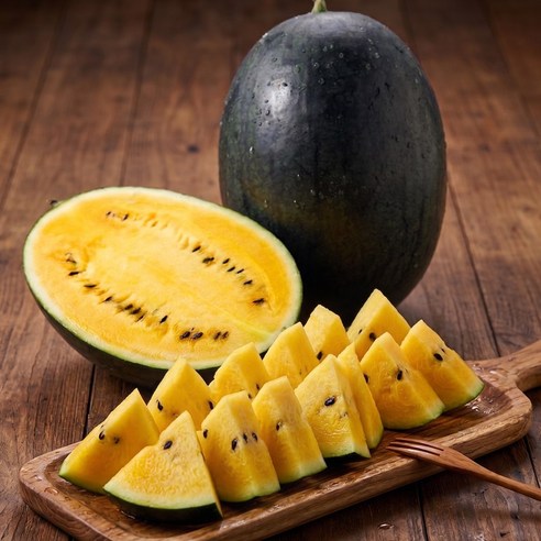 GAP 저탄소 고당도 노란수박 블랙망고수박, 1개, 4kg