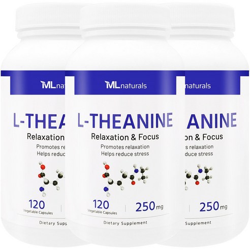 [미국번개배송] 착한명품 마이라이프 내추럴스 L-테아닌 250mg 120정 3병, 3개, 120정