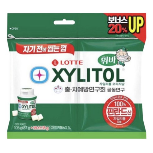 - 롯데 자일리톨 리필트윈 105g, 105g, 1개