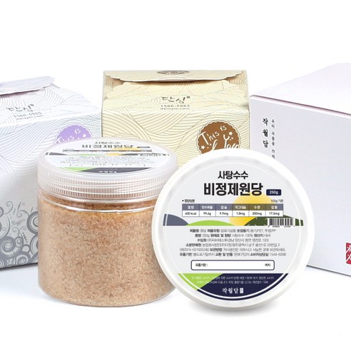 신안함초닷컴 [국내 이물질제거 공정] 비정제 원당 250g, 3통, 250g