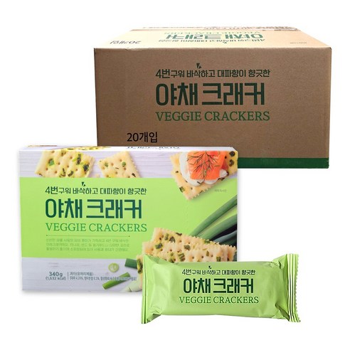 푸지안 4번구운 야채크래커 340g x 20곽(1BOX), 20개, 340g