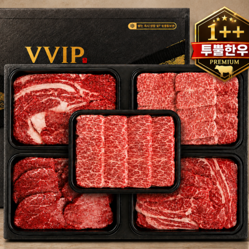 투뿔 1++ 특수부위 한우선물세트 구이용 1kg, 1개