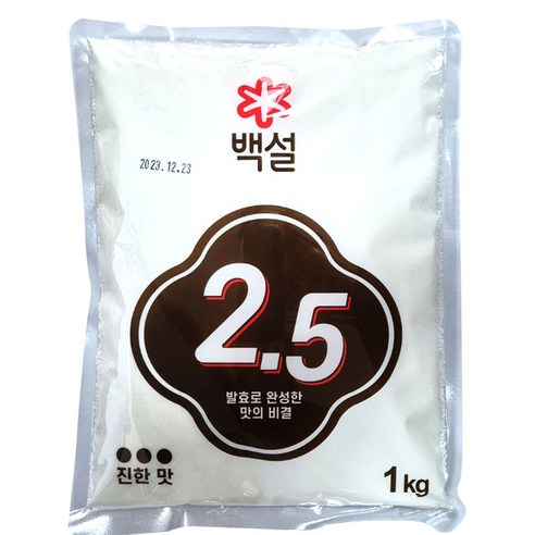 백설 발효조미료 2.5 1Kg / 바이오핵산 2.5% CJ제일제당