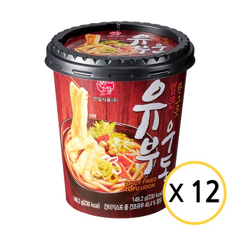 삼둥이수산 본고장 얼큰 유부우동 149.2g 12개