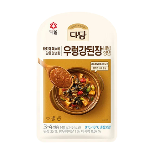 CJ 다담 우렁강된장비빔양념, 140g, 8개